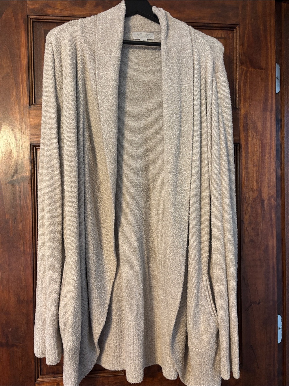 Barefoot Dreams CozyChic Lite Open-Front Shawl Collar Cardigan Sweater L/XL